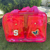 Double Pocket Jelly Duffle Bag - Pink