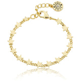Its a Classic! 14K Gold Plated Stars On Link Bracelet