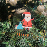 Personalised Christmas Bell Shape Ornament - Santa