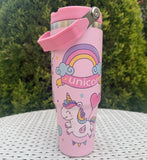 Flip Straw Tumbler | 900 ml - Unicorn Pink
