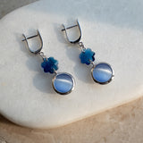 Blue sakura earring