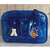 Double Pocket Jelly Duffle Bag - Navy Blue