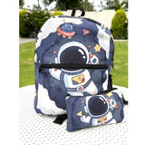 School Backpack with Pouch - Astronaut in Space