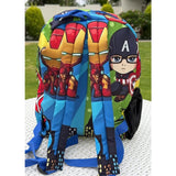 School Backpack with Pouch - Superheroes