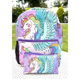 School Backpack with Pouch - Unicorn Magic
