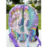 School Backpack with Pouch - Unicorn Magic