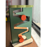 Wooden Montessori Zigzag Tracker Ball Wheel Drop Toy Set