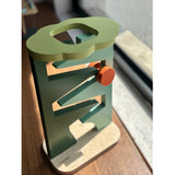 Wooden Montessori Zigzag Tracker Ball Wheel Drop Toy Set