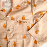 Cotton Nightsuit- Orange Pears