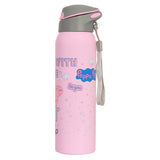 Youp Stainless Steel Pink Color Peppa Pig Theme Kids Insulated Double Wall Sipper Bottle Googlie - 500 ml