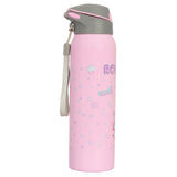 Youp Stainless Steel Pink Color Peppa Pig Theme Kids Insulated Double Wall Sipper Bottle Googlie - 500 ml