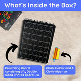 Berrybee 8-in-1 Montessori-Inspired Pre-Writing Board, Educational & Durable (Patterns)