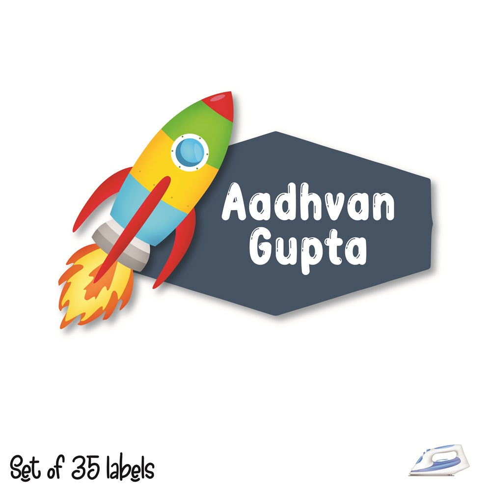 Iron On Labels (Shape) - Rocket – Popup Kids