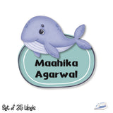 Iron On Labels (Shape) - Whale