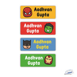 Iron On Labels (Rectangular) - Superhero Faces