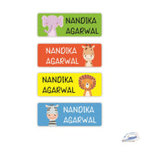 Iron On Labels (Rectangular) - Jungle Animals Faces