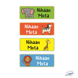 Iron On Labels (Rectangular) - Jungle Animals