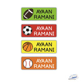 Iron On Labels (Rectangular) - Sports Ball