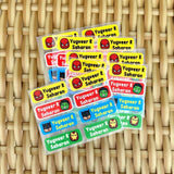 Iron On Labels (Rectangular) - Superhero Faces