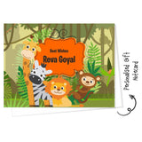 Personalised Gift notecard -Jungle Animal