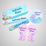 Kawai Mermaid Name Labels