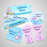Kawai Mermaid Name Labels