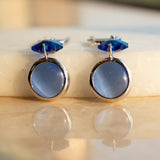Blue sakura earring