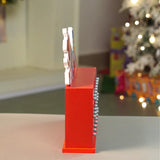 24days Deer on Roof Block shaped wooden advent Calendar for christmas