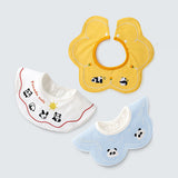 3 Pcs Set Panda Print Premium Adjustable Button Closure & Wide Shoulder Size Bibs