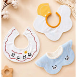 3 Pcs Set Panda Print Premium Adjustable Button Closure & Wide Shoulder Size Bibs