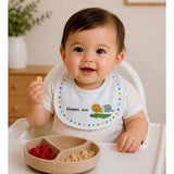 3 Pcs Set Zoo Print Premium Adjustable Button Closure & Wide Shoulder Size Bibs