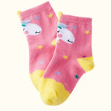3pcs  Peach, Blue, Pink Animal print Socks set for kids