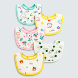 5 Pcs Set Woodland assorted Print Soft Muslin Adjustable Button Closure set