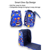 Blue 2d Pop Space Planets School Backpack for Kids, 6 yrs-10yrs