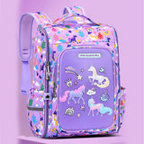 Purple 2d Pop Unicorn Garden School Backpack for Kids, 6 yrs-10 yrs