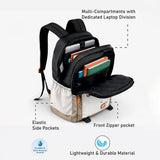 Black & Brown Badge styled School Backpack for Kids & Teens