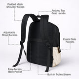 Black & Brown Badge styled School Backpack for Kids & Teens