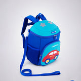 Cobalt Blue & Red Car Soft Neoprene Backpack for Toddlers & Kids
