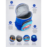 Cobalt Blue & Red Car Soft Neoprene Backpack for Toddlers & Kids