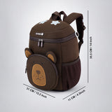 Brown 3D Bear Soft Neoprene Backpack for Toddlers &  Kids