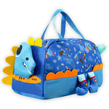 Blue 3d Dino Legs Theme Kids Duffle Bag for Classes and Travel, 5 years +
