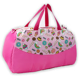 Donuts Candy Theme Kids Duffle Bag for Classes and Travel, 5 years +