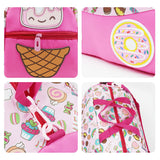 Donuts Candy Theme Kids Duffle Bag for Classes and Travel, 5 years +