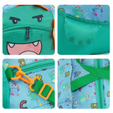 Green Happy Monster Theme Kids Duffle Bag for Classes and Travel, 5 years +