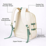Ivory Bow Multi-Pocket School Backpack for Kids & Teens
