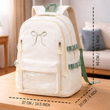 Ivory Bow Multi-Pocket School Backpack for Kids & Teens