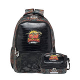 2pcs set of Jurasic Dino School Backpack & matching Lunchbag for Kids, 5yrs - 10yrs