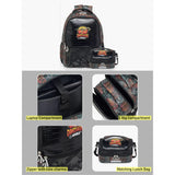 2pcs set of Jurasic Dino School Backpack & matching Lunchbag for Kids, 5yrs - 10yrs