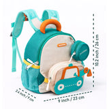 Mini 2d Dumper Truck Toddlers Backpack for Nursery school and Travel