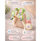 Mini Green & Pink Butterfly toddlers Backpack for nursery school and travel